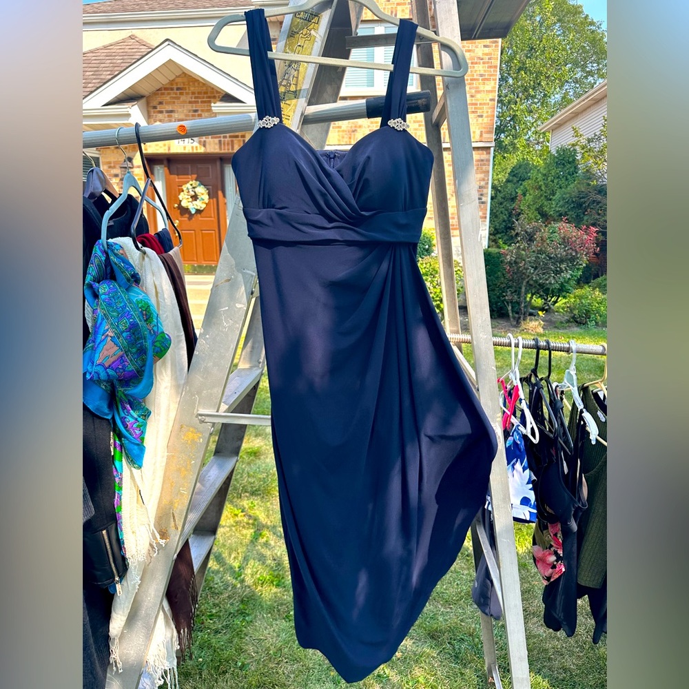Betsy Adam formal navy dress size 10